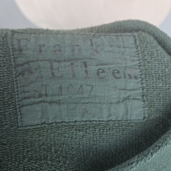 Frank & Eileen Izzie Sweatshirt Party Dress Green 100% Cotton Size Small - Picture 4 of 8